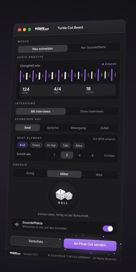 Turtle Cut Beast – App-Fenster