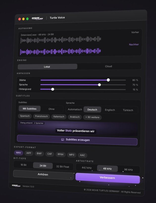 Turtle Voice – App-Fenster